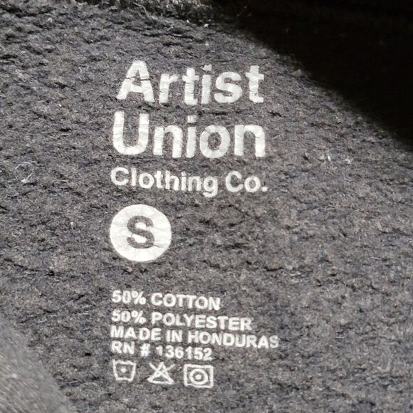 Artist Union LS Pullover Black Hoodie "Daydream Palm Reader" - Size Small - Picture 6 of 7